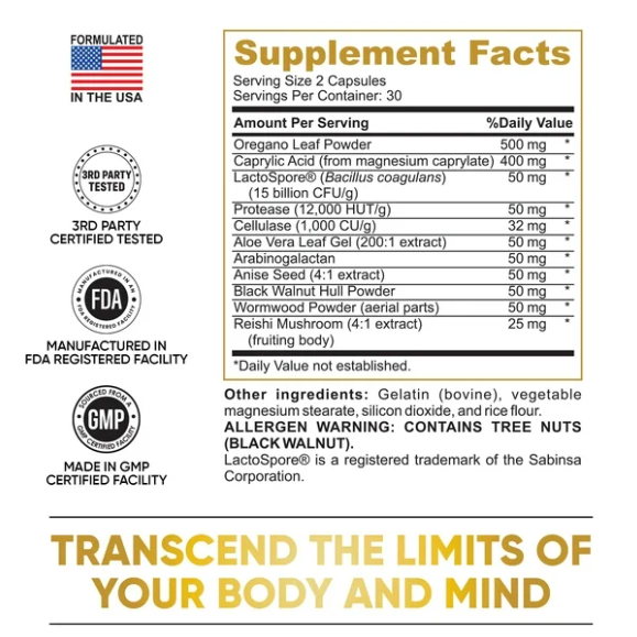 CANDIDA CLEAN - DETOX TOTAL - 100% ORIGINAL - IMPORTADO USA