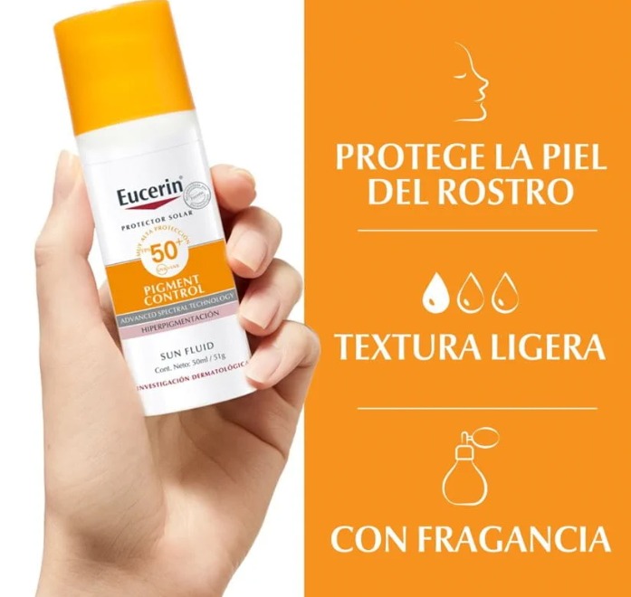 EUCERIN PIGMENT CONTROL 50ML PROTECTOR SOLAR ORIGINAL PIEL MIXTA PAGA 1 LLEVA 2