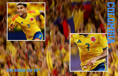 CAMISETA SELECCION COLOMBIA MUNDIAL 2026 HOMBRE MUJER Y NIÑOS