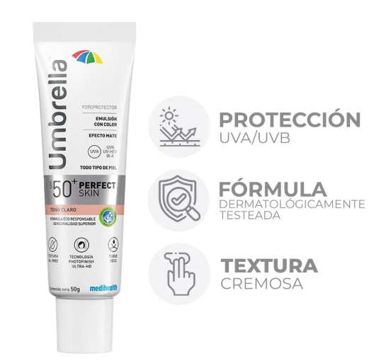 Protector solar Umbrella perfect skin  - PAGA 1 LLEVA 2 - CON Y SIN COLOR