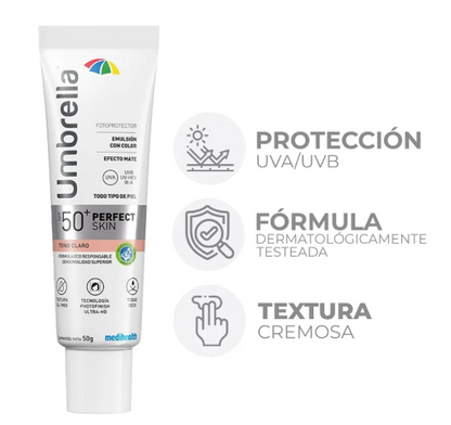 Protector solar Umbrella perfect skin  - PAGA 1 LLEVA 2 - CON Y SIN COLOR