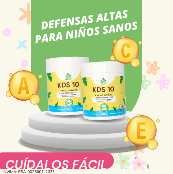KIDS 10 - VITAMINAS EN POLVO PARA NIÑOS - CALCIO, HIERRO, ZINC, MAGNESIO