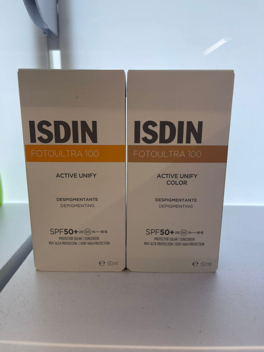 ISDIN  DESPIGMENTANTE / QUITA MANCHAS PROTECTOR SOLAR PAGUE 1 LLEVA 2 CON Y SIN COLOR